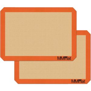 Silicone Baking Mat - Best German Silicone - Non Slip Silicone Baking Sheet, Non Stick Reusable Silicone Mats for Baking, Oven Liner, Counter Mat - Half Sheet Baking Mat, Set of 2