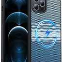 AMILIFECASES Magnetic for iPhone 12 Pro Max Case, Anti-Scratch Carbon Fiber Texture-Compatible with MagSafe - Military Grade Drop Protection - Slim Shockproof Phone Cover 6.7", Camo Blue