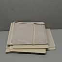 Aokeyee Shoe Organizer for Closet,Foldable Shoe Storage Organizer Box Bin with Adjustable Dividers and Clear Cover, Fits up to 16 Pairs (Beige)