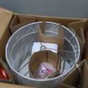 Decor Therapy Mirrored Crackle Finish Table Lamp Set of 2, 100% Linen, Glass and Steel, Mercury Silver - (13"D x 13"W x 24"H) (Mercury Silver)