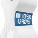 5 STARS UNITED Large Knee Pillow for Side Sleepers - Hip Pain Relief, Memory Foam Leg Cushion for Side Sleeping - Between Legs Pillow for Sciatica & Lower Back Pain, White