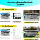 10x20Ft Rectangular Pool Cover with Side Storage for Oval and Rectangular Above Ground Pool, One-Piece Solar Oval Pool Cover, Preventing Waterlogging, UV and Weather Resistant WP:10000kPa+