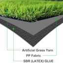 Artificial Grass Turf Rug 4FTX6FT Indoor Outdoor, 1.38" Pile Height Realistic Fake Grass with Drain Holes Astro Turf for Patio Garden Lawn Landscape Balcony