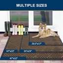 Smiry Front Door Mat Outside Entrance, Heavy Duty Outdoor Indoor Natural Rubber Doormat, Non Slip, Trap Dirt and Moisture, Easy Clean, Low Profile Patio Porch Entryway Mat, 59x20, Brown
