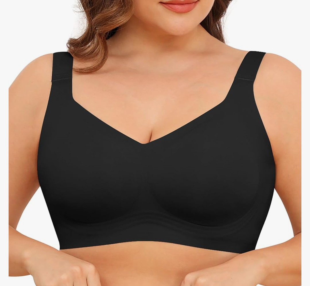 Women Wirefree Bras for Women Full Coverage No Underwire Everyday Bras Comfortable Wireless Padded Bras 5XL