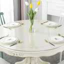 Deep Dream 1.5mm Thick 42 Inches Clear Round Table Protector, Round Table Cover, Tablecloth Protector, Table Protector for Dining Room Table & Office