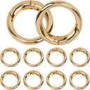 10 Pcs Key Ring Carabiner, Spring O Ring Small Round Clip Metal Carabiner, Purse Holder Clip Wallet Ring Heavy Duty Carabiner Clips for Bag Craft (0.80 inch)