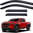 Window Visors Rain Guards for 2024 2025 2026 Toyota Tacoma Double/Crew Cab | Out-Channel Window Vent Wind Deflectors Visors Shades Protectors for 24 25 26 Toyota Tacoma Full-Size Cab