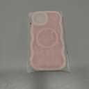 Jusy Butterfly Phone Case for iPhone 12/12 Pro, Compatible with MagSafe, Silicone Cute Butterfly Curly Wave Edge Phone Case, Slim Shockproof Protective Phone Cover for Women Girls, Pink