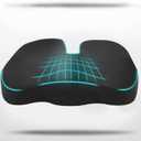 Office Chair Seat Cushion,Premium Memory Foam Chair Cushion for Long Sitting,Tailbone,Back,Sciatica,Coccyx Pain Relief Pillow Hip Butt Pad Cushion -for Office Chair,Car Seat,Wheelchair,Black