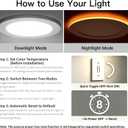 Meconard 20 Pack 6 Inch 5CCT LED Recessed Lighting with Night Light, White