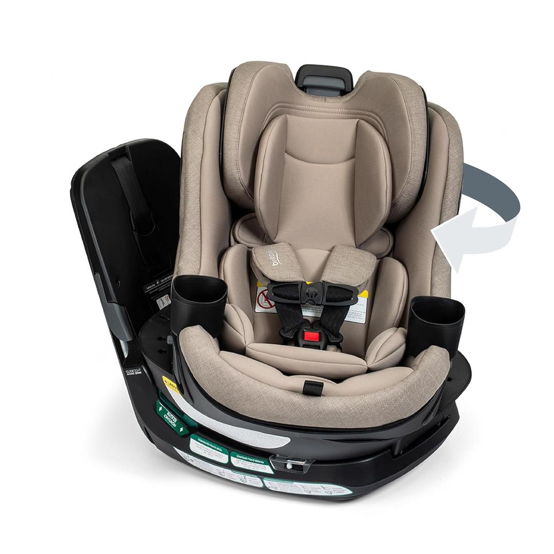 Britax Galaxy360 Slim Rotating Convertible Car Seat with SwivelSmooth Steel Ring Teak, Exp 03/2036