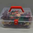 Kimicare 3 Pack Farm Toy Tractor with 40pcs Plastic Farm Animals Figurines and Fence Farm Playset, Farm Figures Farmer Vehicle Toy Truck with Trailer Birthday Gifts Christmas Stocking Stuffers