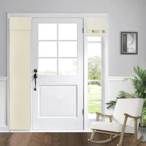 WdFour Side Curtains for Window, Elegance French Door Curtains for Privacy, Easy Installed Panels, Room Darkening Curtains (12W x 70L, 1 Panel, Ivory)