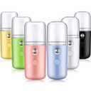2-Pack Nano Facial Sprayer Portable Mini Facial Steamer USB Rechargeable Nano Facial Mister Handy Mist Sprayer Moisturising Face Humidifier for Makeup, Green