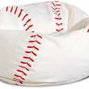 Big Joe Sports Ball Bean Bag Chair, Baseball Plush, Soft Polyester, 2.5 feet