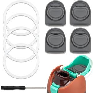 TiciKim 4 Pcs Replacement Stopper & O Ring Compatible with Owala FreeSip Water Bottle Top Lid Replacement Parts for Owala 19oz 24oz 32oz 40oz Gasket Plug Accessories BPA-Free