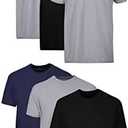 Hanes Packs, Stay-Tucked Soft Cotton, Best Undershirts for Men, White/Black/Asstd Multipacks, XL, 6 pcs