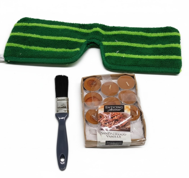 25.4mm Black Natural and Polyester Pastry Brush AND 24 Packs Beeswax Tealight Candles AND Mop Refills Compatible for Libman Freedom Spray Mop Replacement Head - Machine Washable Microfiber Heads,