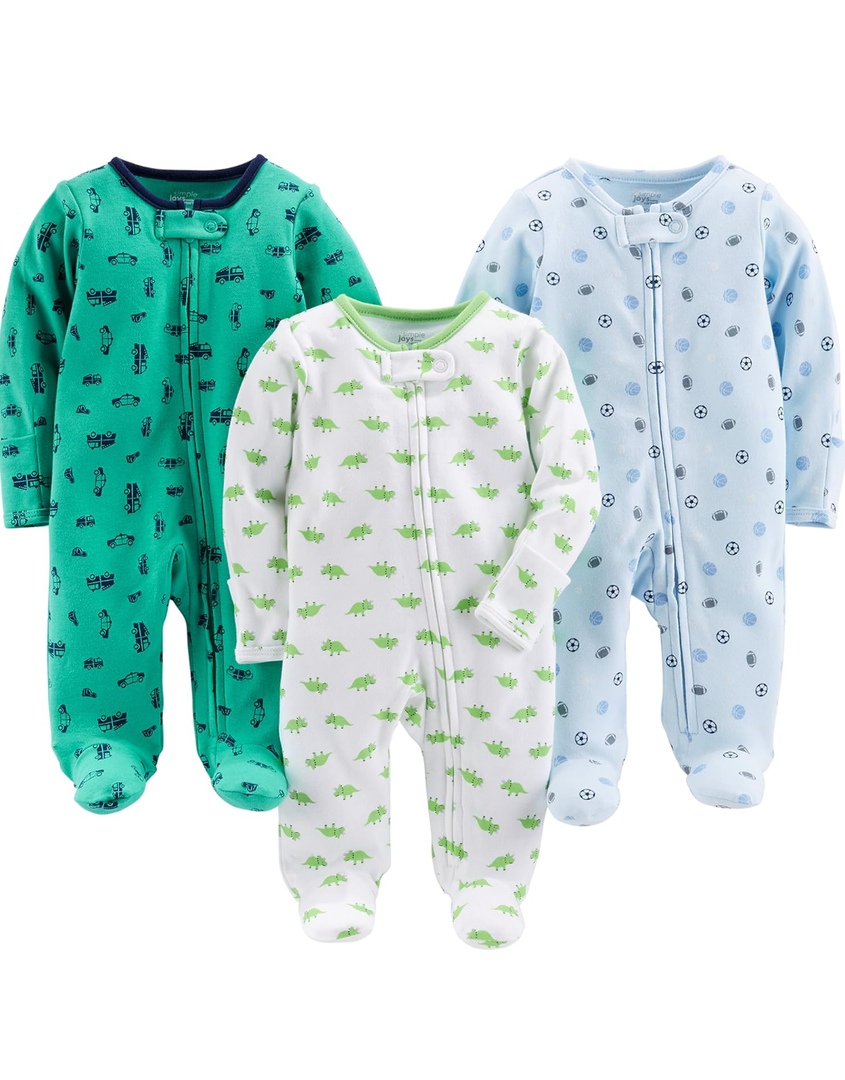 Simple Joys by Carter's Baby 3-Pack Neutral Sleep and Play 0-3M