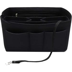 LEXSION Felt Insert Bag Organizer Bag In Bag For Handbag Purse Organizer Fits Speedy Neverful (Large, Black)