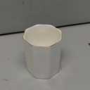 Ceramic Desk Pen Holder Stand Cute Pencil Cup Pot Desk Organizer Makeup Brush Holder,Toothbrush Holders(Pearl)