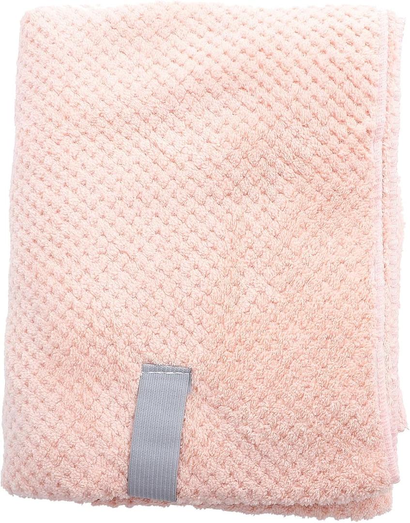 DIYEAH Coral Fleece Hair Drying Towel Wrap, Oversized Quick Dry Cap for Women, Super Absorbent Pink Microfiber Turban for Bath and Travel