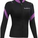 Wetsuit Top Men Women 2mm 3mm Neoprene Wetsuit Jacket Long Sleeve Wet Suit Tops Front Zip Warm Wets Suit Jackets Shirts Stretch for Snorkeling Swimming Surfing Scuba Diving Water Sport 4XL