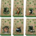 St. Patrick's Day Kitchen Towels 18x26 Inch Vintage Kitchen Dish Towels Hand Towels Seasonal Holiday Anniversary Indoor Bathroom Decoration Set of 6