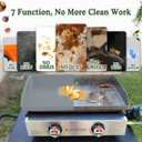 Silicone Griddle Mat Cover for Blackstone 22 Inch, Upgraded Full-edge Heavy Duty Food Grade Silicone Grill Protective Cover for Blackstone Accessories, Protect for Omnivore from Dirt, Rust(Gray）