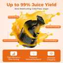 Cold Press Juicer, Slow Single Auger Juicer Machines for Fruits and Vegetables, Wide Feed Chute, Reverse Function, Easy to Clean, Quiet Home Juicer