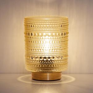 Battery Operated Lamp with Timer, Small Battery Powered Lamp for Bedside, Cordless Table Lamps with LED Warm Bulb, Wireless Lamps for Entryway/Dorm/Office/Patio/Living Room Decor-Amber