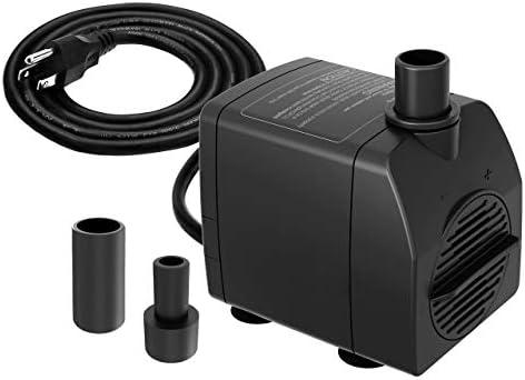 Knifel Submersible Pump 200GPH Ultra Quiet with Over Heating Protection 5.2ft High Lift for Fountains, Hydroponics, Ponds, Aquariums & More…