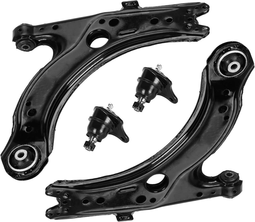 Front Lower Control Arms w/Ball Joints- Left & Right Side Suspension Kits for Beetle 1998-2010, for Golf 2000-2006, for Jetta 2000-2004(4PCs)