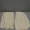 Spandex 4ft Waterproof Table Cover for Party, Wedding, Banquet, and Events (Set of 2, Ivory)