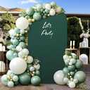6 ft Dark Green Arch Cover for Christmas Spandex Arch Backdrop Cover Stretchy Fitted Balloon Arch Backdrop 2-Sided Round Top Chiara Stand Covers for Parties Wedding Birthday Reception Banquet Event (6FT)
