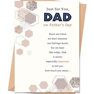 2 x Fathers Day Card Gift for Dad, Father's Day Card from Son Daughter