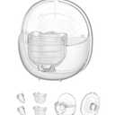 Wearable Breast Pump Accessories, Replacement Pump Parts Flange 24mm, Duckbill Valve, Silicone Diaphragm, Milk Collector Cup Compatible with MOMMED S18 S21