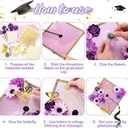 Wavwavw 43 PCS DIY Graduation Cap Decorations Kit, Grad Cap Decorations Included Faux Flowers 3D Butterfly Self Adhesive Rhinestones Stickers Alphabet Letter Stickers for 2026 Grad Party(Purple)