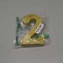 TONIFUL 7.8 Inch Gold Glitter Number 2 Wooden Table Centerpieces Birthday Party Decorations,Shining Golden Digit 2 for Birthday Decorations,New Year,Graduation Decoration,Anniversary,Prop (1 Pack)