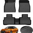KUST Custom Fit Floor Mats for 2020-2025 2026 Nissan Sentra Accessories All Weather Floor Mat Liners 1st & 2nd Row Liner Black Non-Slip