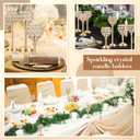 Qunclay 18 Pieces Crystal Candle Holders Bulk Candle Stick Holder Centerpieces for Table Wedding Centerpieces Crystal Decorative Tealight Dining Table Decor for Party(Gold)