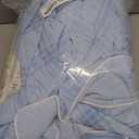 Cozy Bliss Cooling Comforter Seersucker Plaid Twin Size, Q-Max 0.45 Lightweight Cooling Blanket, Breathable Silk Smooth Summer Bedding Quilt for Hot Sleepers Night Sweats Blue