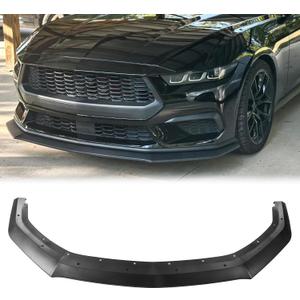 Matte Black Front Bumper Lip Compatible with Ford Mustang EcoBoost GT 2024 2025 2026, Chin Splitter Diffuser Protector