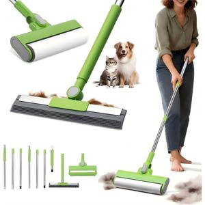 MXF Pet Hair Remover Kit  Including Carpet Rake & Large Lint Roller, 2 in 1 Pet Hair Removal Tool Cat Dog Fur Rakes Scraper Carpet Broom for Carpets, Rugs, Mats, Pet Beds