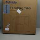 Folding Table 4 Foot Portable Heavy Duty Plastic Fold-in-Half Utility Table Small Indoor Outdoor Adjustable Height Folding with Carrying Handle, Camping and Party,White | Portable, Heavy Duty, Fold-in-Half, Indoor Outdoor, Adjustable Height, Folding