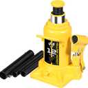 YELLOW JACKET 12 Ton Low Profile Bottle Jack, Welded Hydraulic Stubby Jack(24,000 LBs)