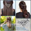 Syhood 6 Pcs Vintage Celtic Hair Accessories Silver Viking Hair Slide Hairpins Celtic Hairs Clips Knot Stick Vintage Metal Barrette Pin Retro Accessories for Women