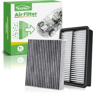 Engine+Cabin Air Filters Fit for 2019-2024 Kia Forte, 2020-2023 Forte5, 2017-2020 Hyundai Elantra, 2018-2020 Elantra GT Engine Air Filter Replacement Car Accessories 97133-F2000 28113-F2000