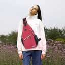 MOSISO Small Sling Bag for Women Men, Casual Crossbody Shoulder Bag, Sling Backpack Chest Daypack for Travel Hiking